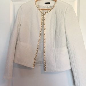 Quilted jacket with gold chain detail, Sz 6